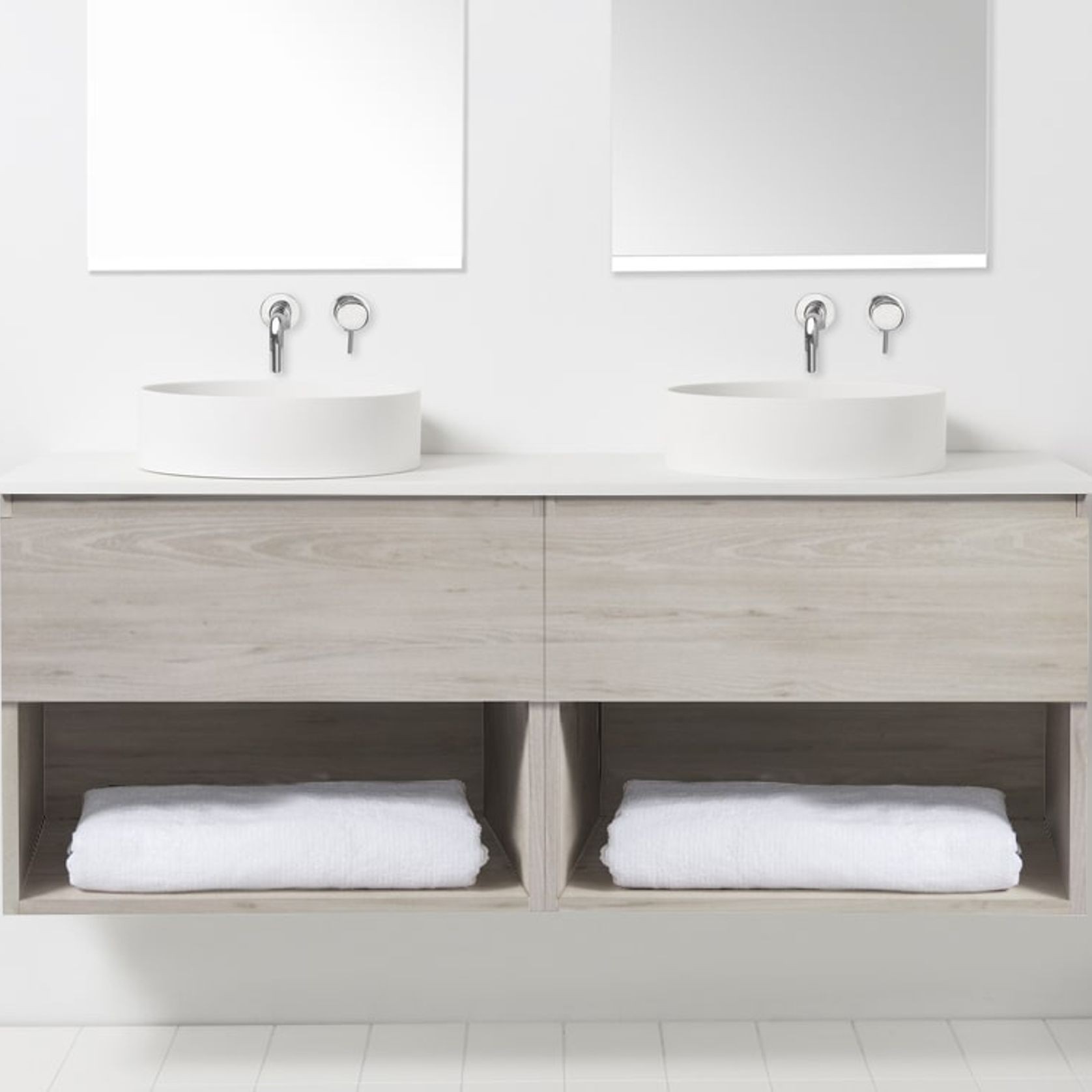 Soft Solid-Surface 1550, 2 Drawers, 2 Open Shelves gallery detail image