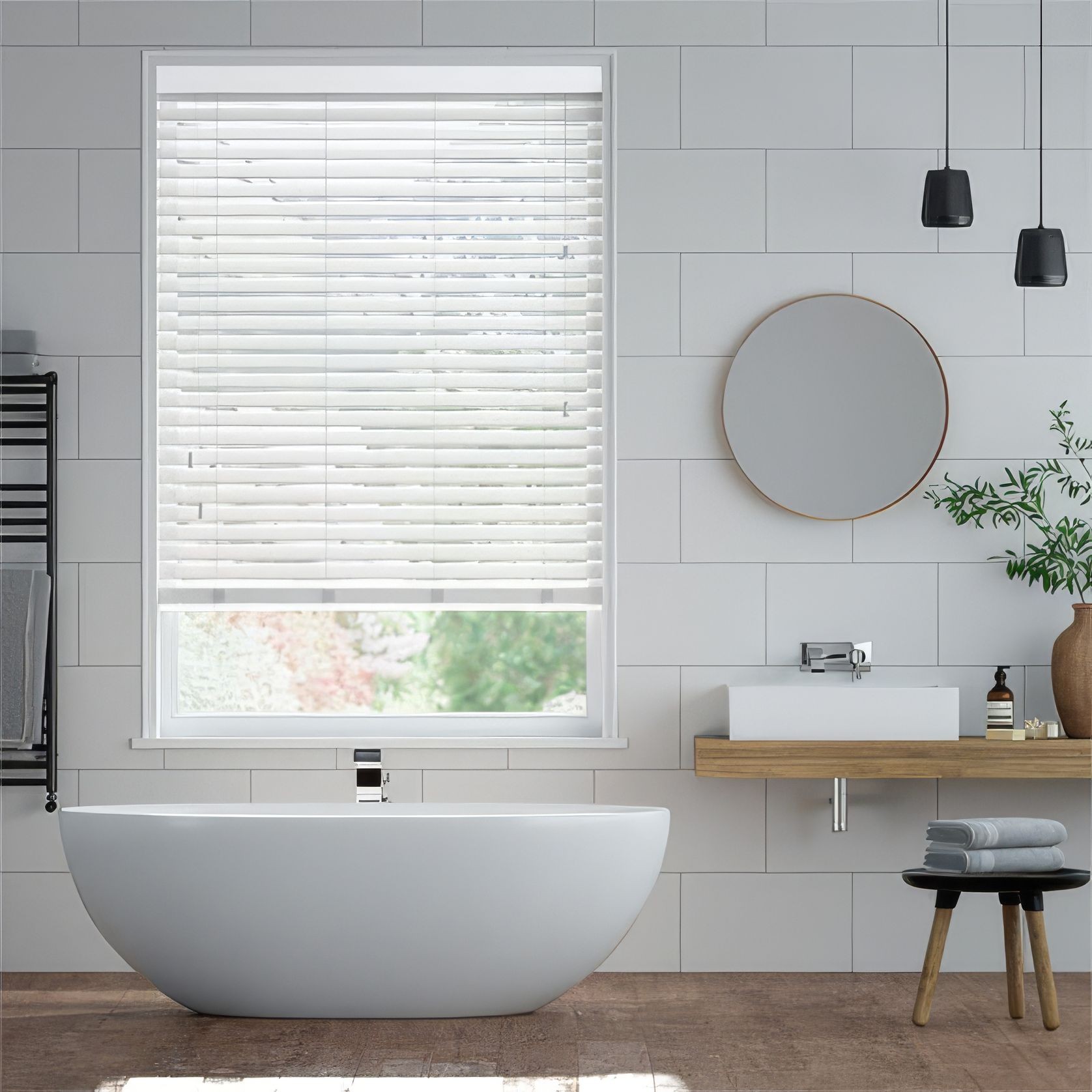Express Pure White Wooden 50mm | Venetian Blinds gallery detail image