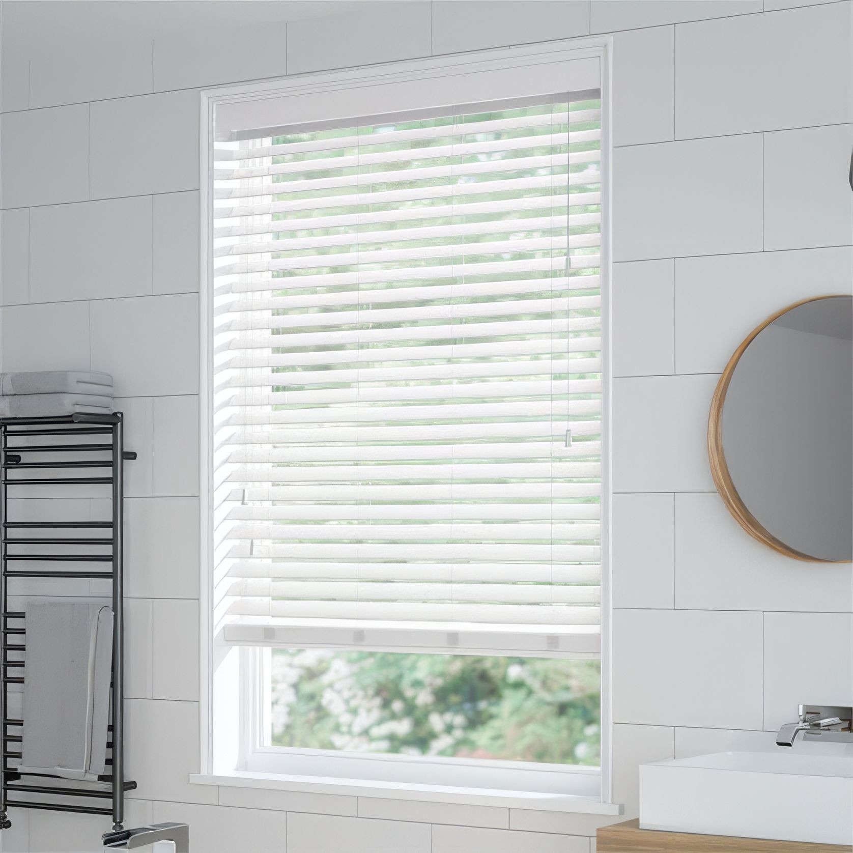 Express Pure White Wooden 50mm | Venetian Blinds gallery detail image