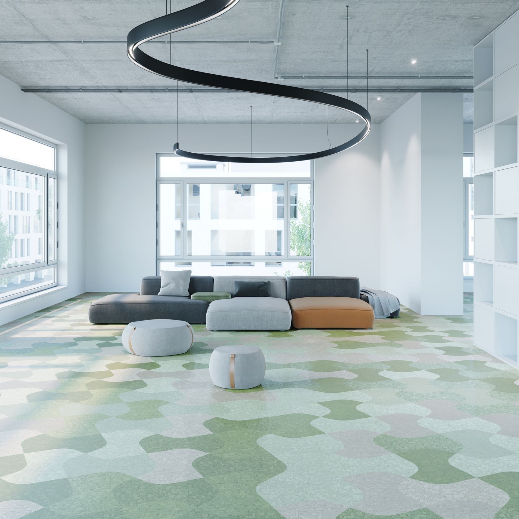 Versatile shaped woven eco-vinyl tiles by ntgrate® gallery detail image
