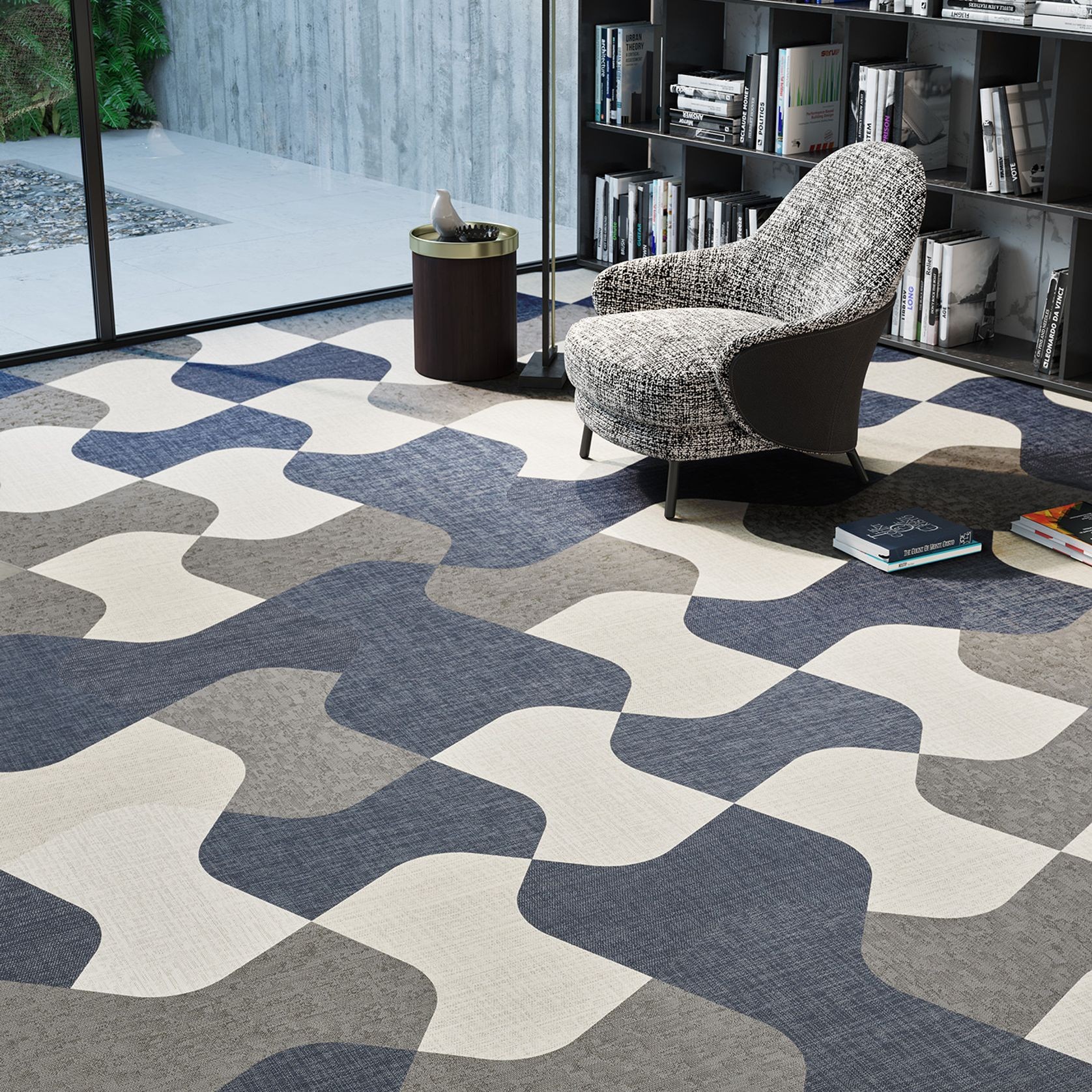 Versatile shaped woven eco-vinyl tiles by ntgrate® gallery detail image