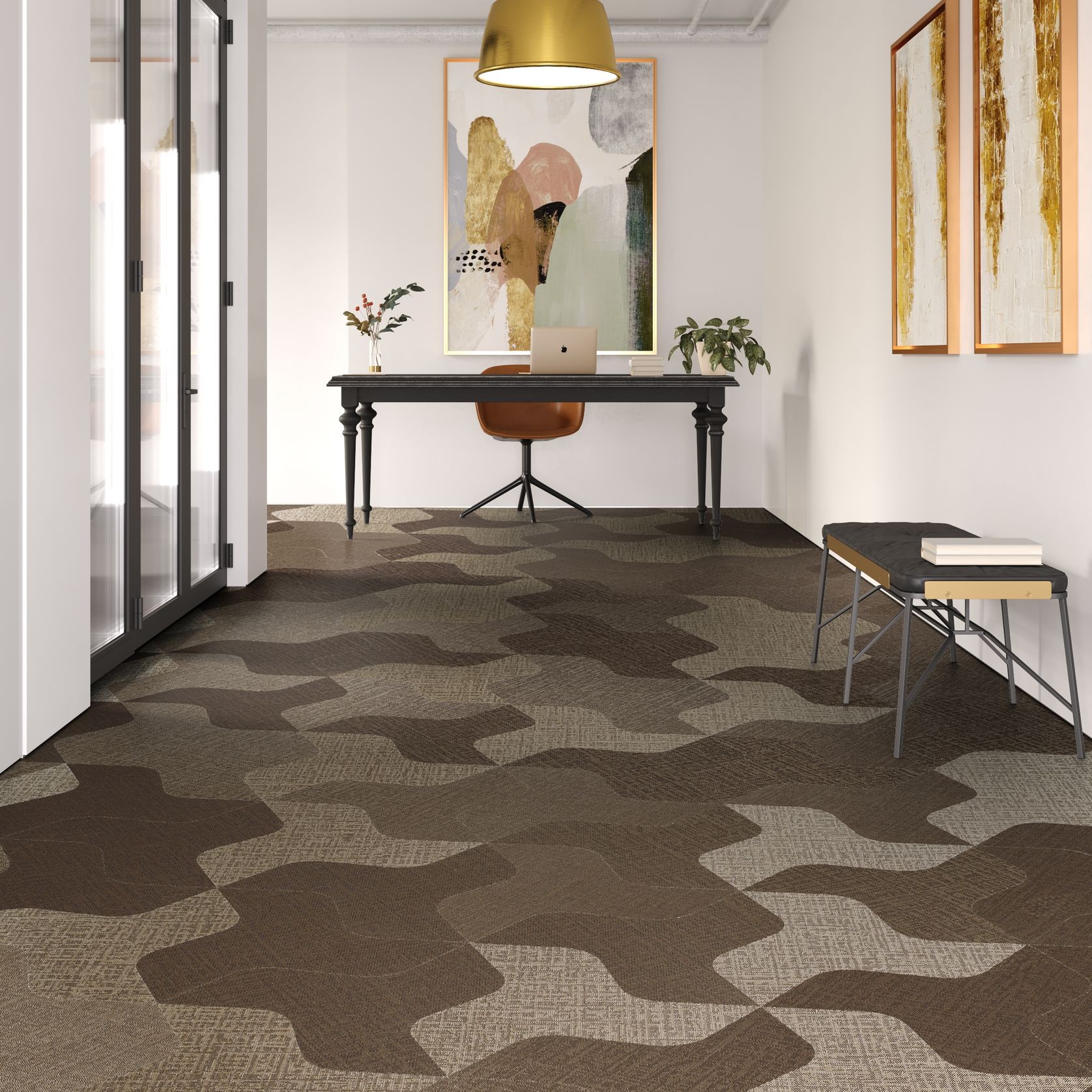 Versatile shaped woven eco-vinyl tiles by ntgrate® gallery detail image