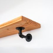 Rustic Pipe Bracket Shelf 60cm gallery detail image