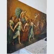 Large Italian Antique Oil Painting of Aurora & Apollo gallery detail image
