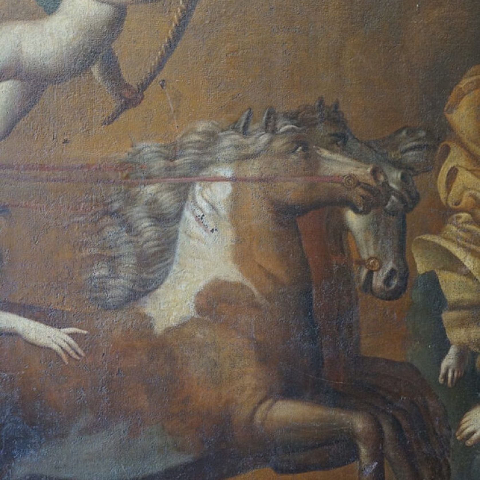 Large Italian Antique Oil Painting of Aurora & Apollo gallery detail image