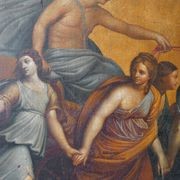 Large Italian Antique Oil Painting of Aurora & Apollo gallery detail image