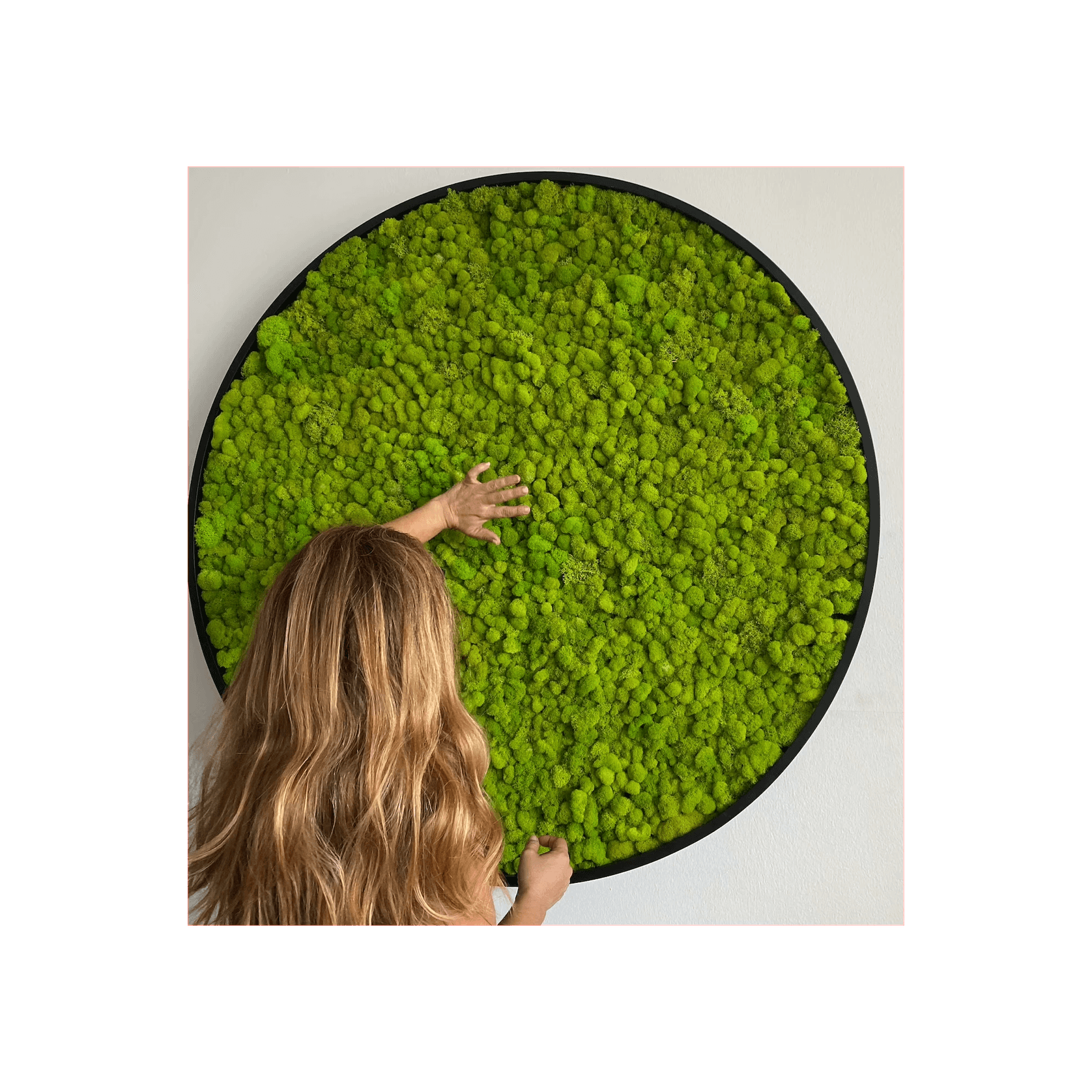Round Moss Wall Art - Solo Reindeer gallery detail image