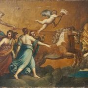 Large Italian Antique Oil Painting of Aurora & Apollo gallery detail image