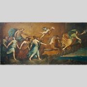 Large Italian Antique Oil Painting of Aurora & Apollo gallery detail image