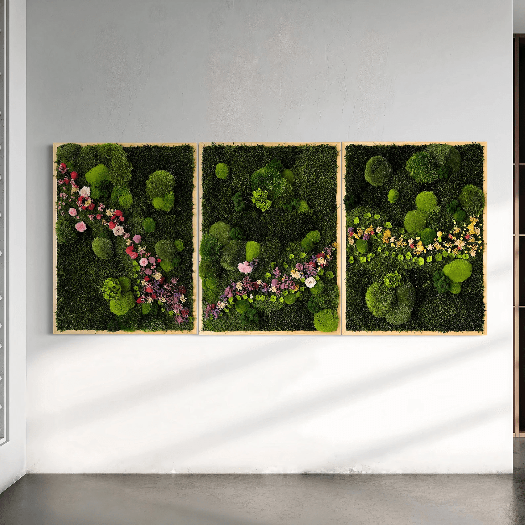 Moss Wall Art - Cascade of Flowers II gallery detail image