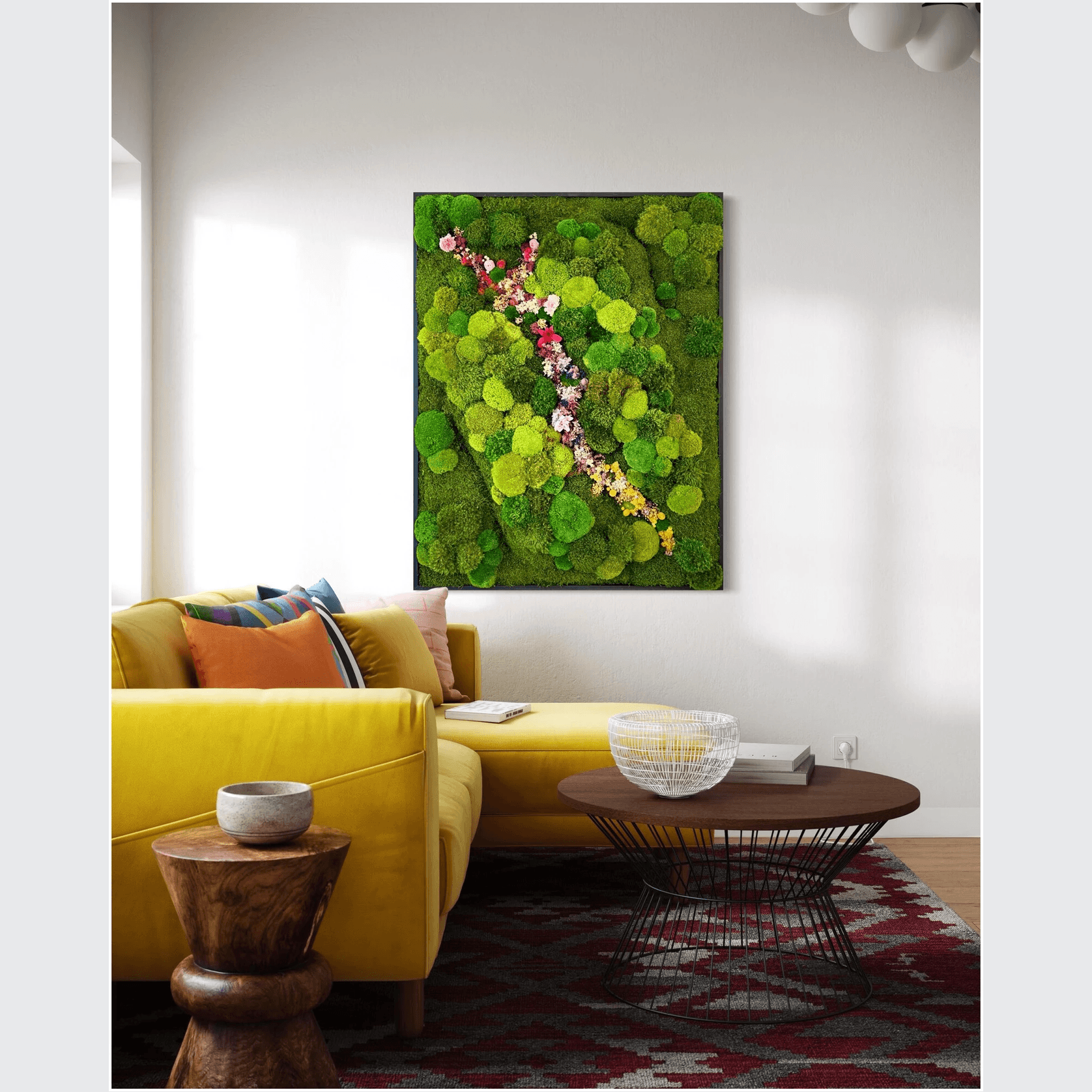 Moss Wall Art - Cascade of Flowers II gallery detail image