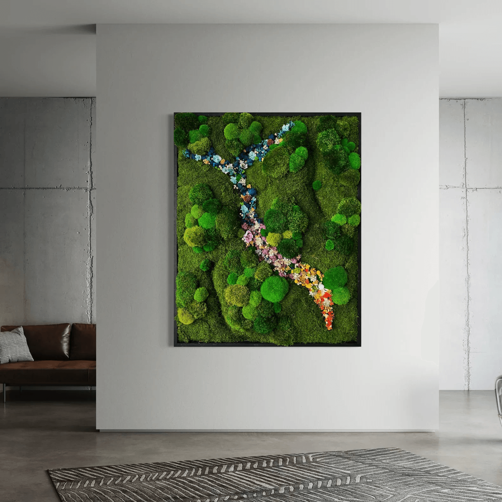Moss Wall Art - Cascade of Flowers II gallery detail image