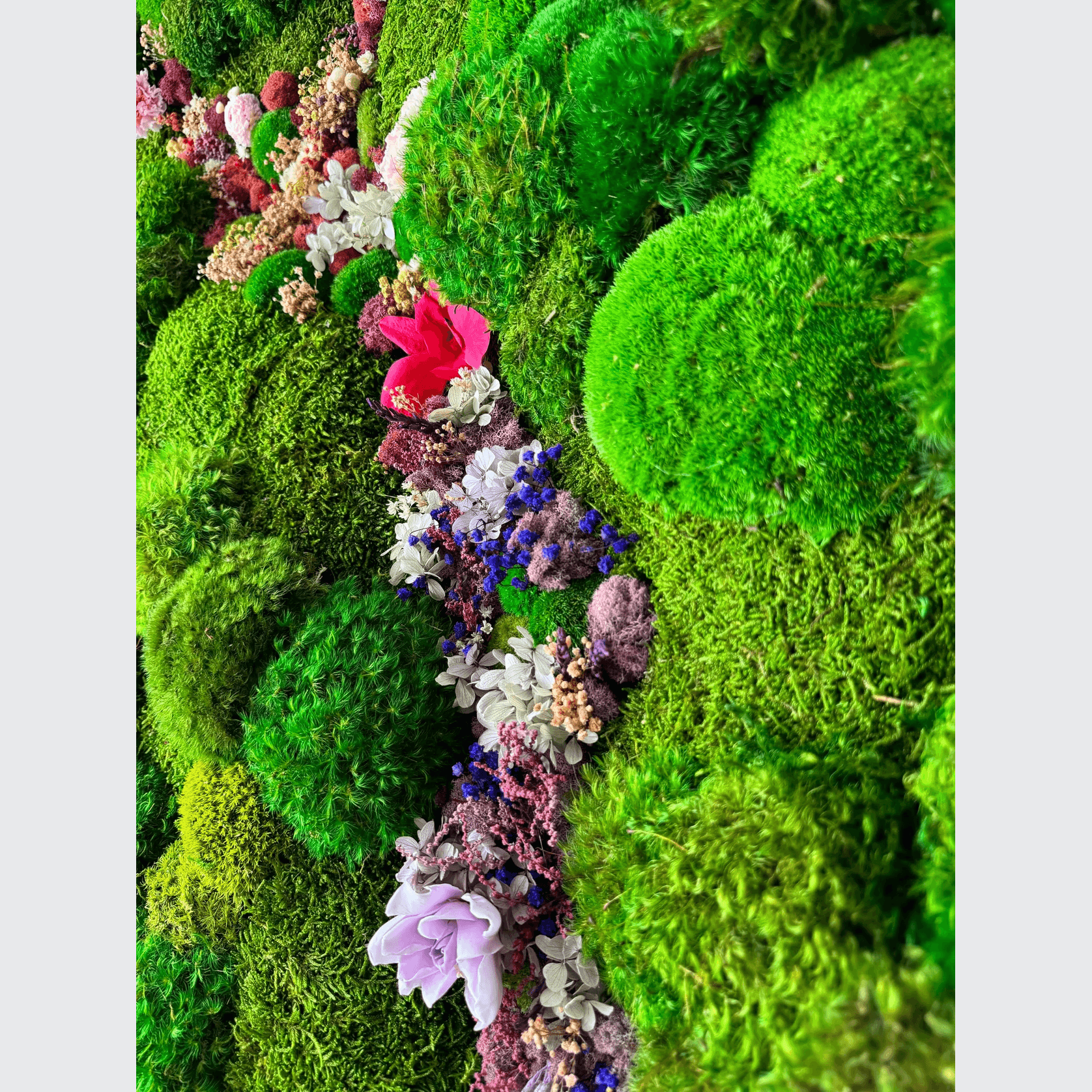 Moss Wall Art - Cascade of Flowers II gallery detail image