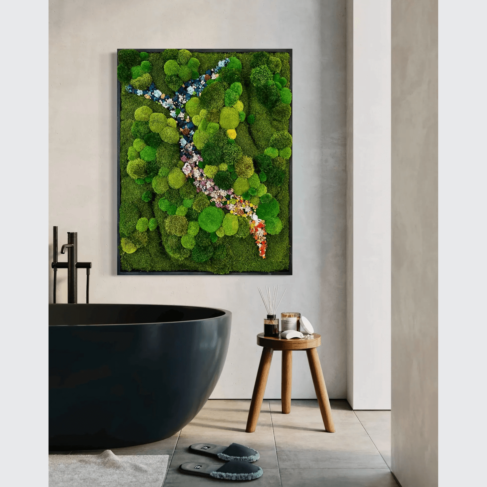 Moss Wall Art - Cascade of Flowers II gallery detail image