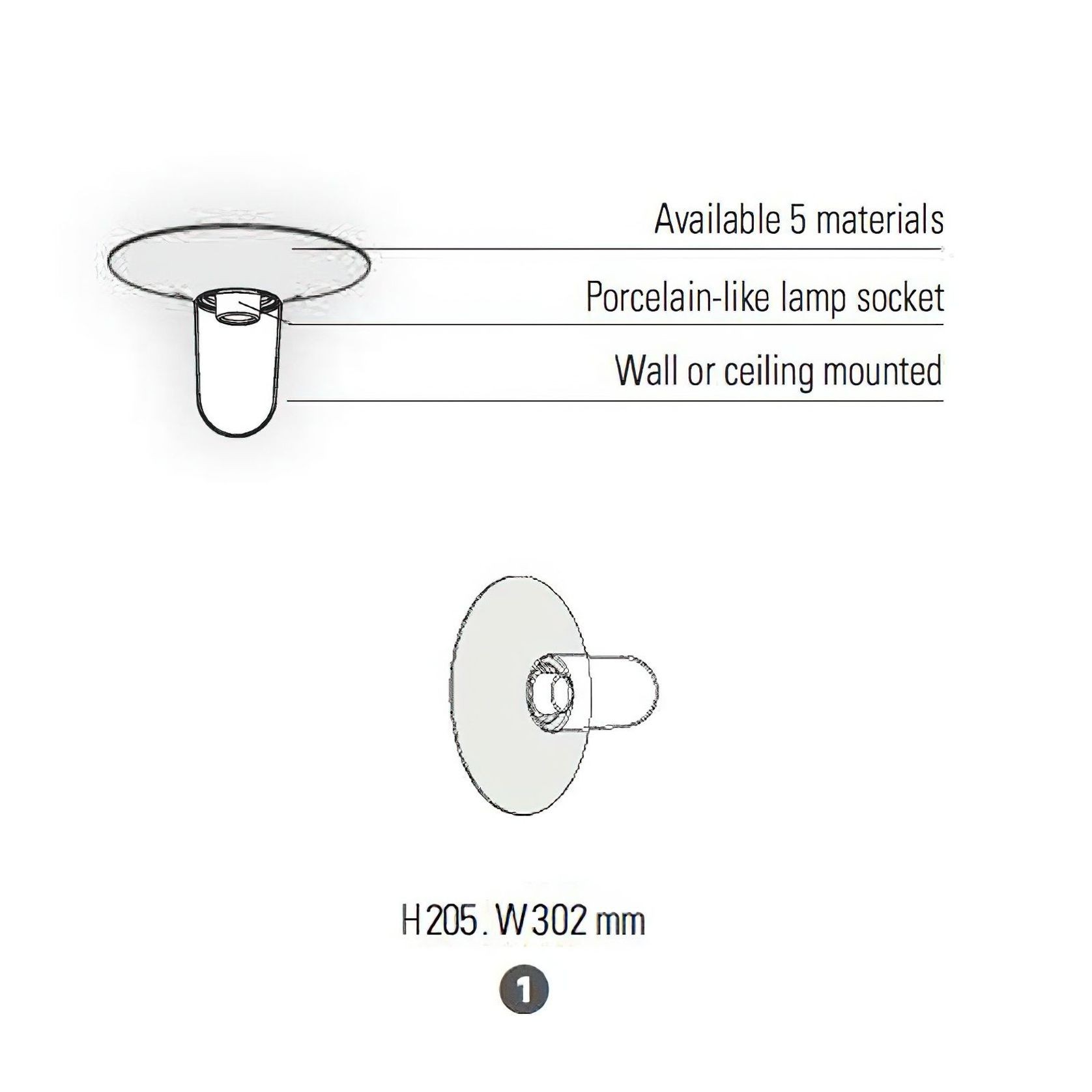 Cooper Wall/Ceiling Light gallery detail image