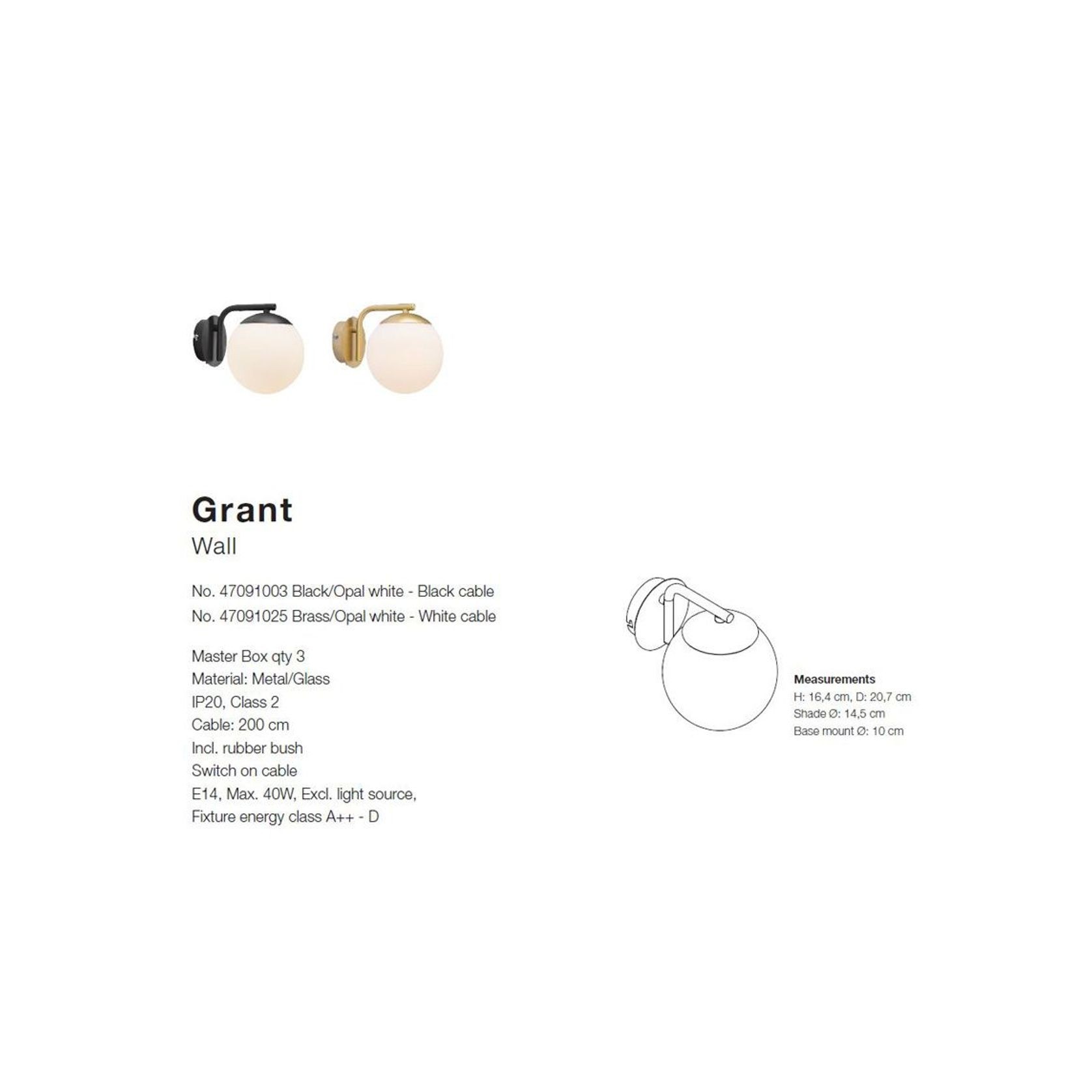 Grant Wall Light gallery detail image