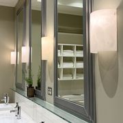 Alabaster 1 Light Curved Wall Light in Faux White gallery detail image