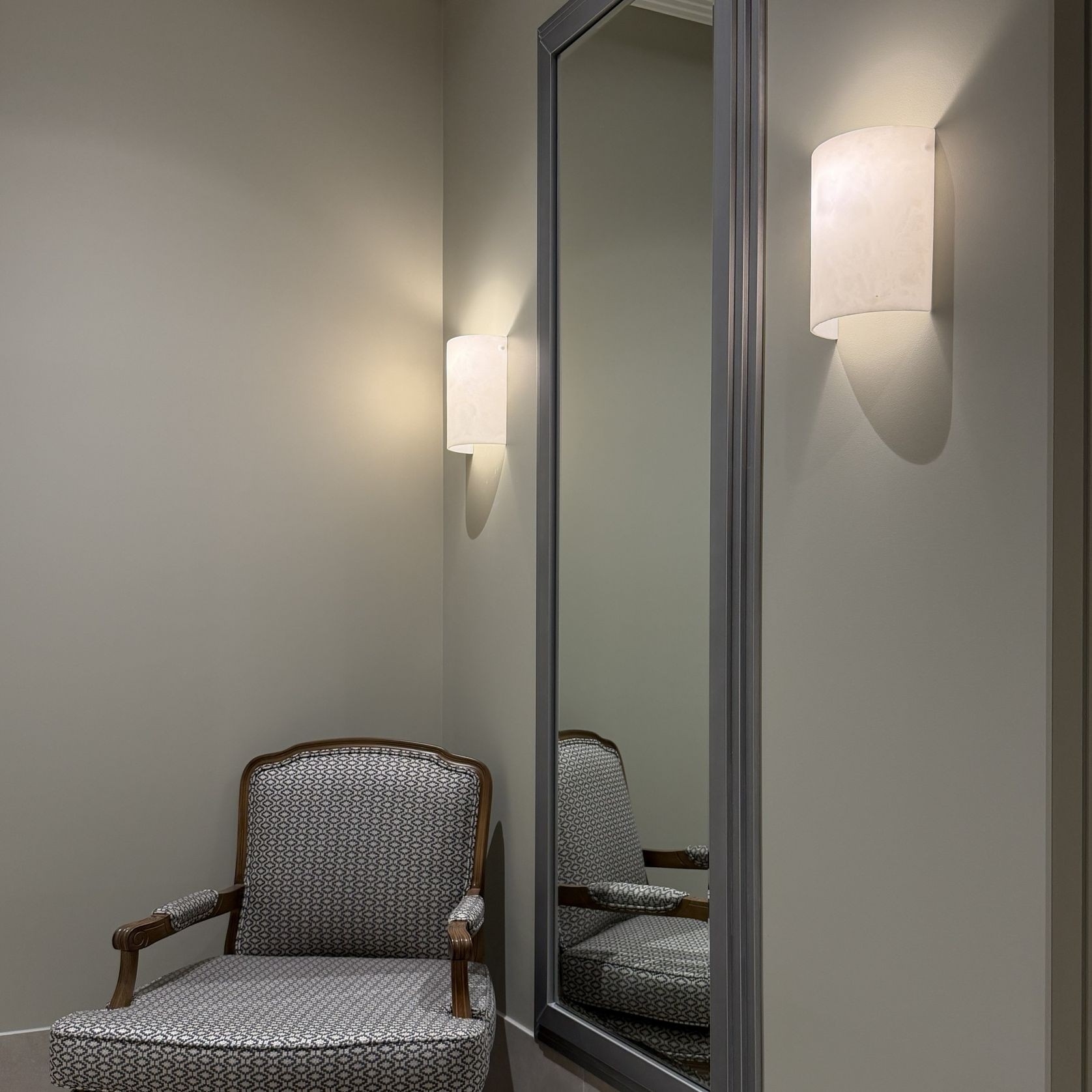 Alabaster 1 Light Curved Wall Light in Faux White gallery detail image