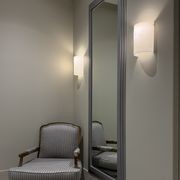 Alabaster 1 Light Curved Wall Light in Faux White gallery detail image