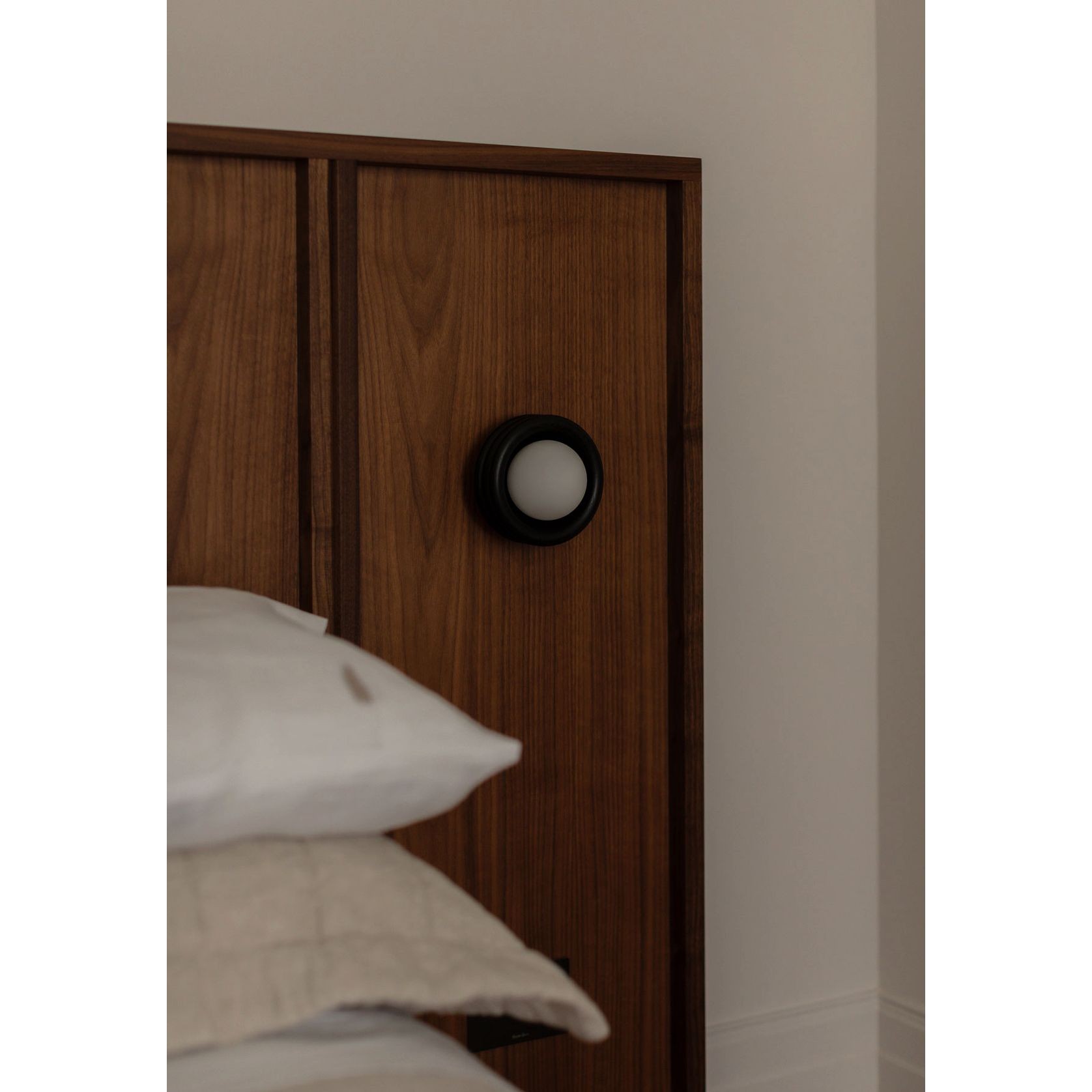 Silo Mini Sconce | American Oak - Black gallery detail image