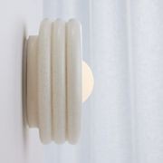 Silo Ceramic Sconce | Speckled Satin White gallery detail image