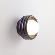 Silo Mini Sconce | American Oak - Black gallery detail image