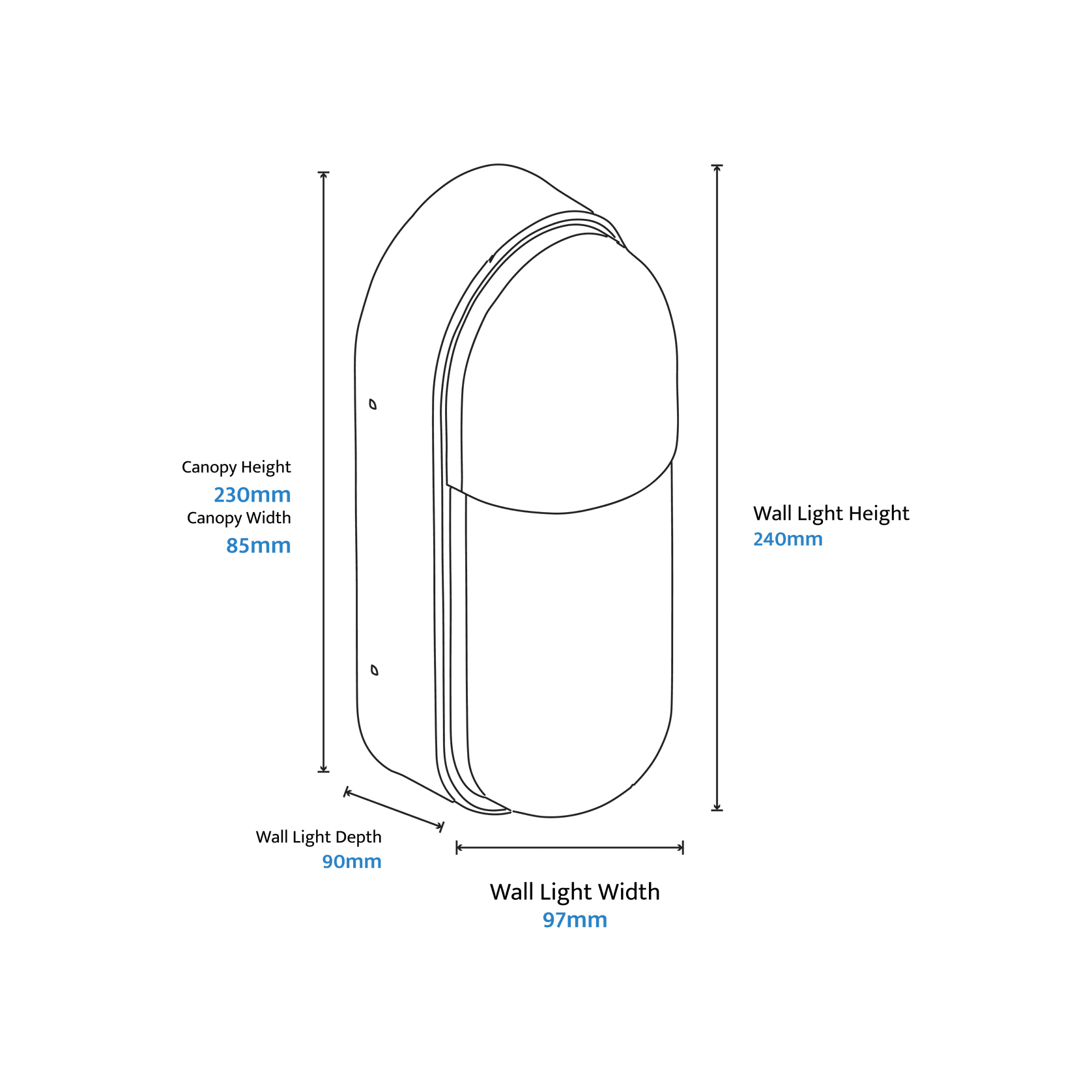 Drift Aluminium Wall Light gallery detail image