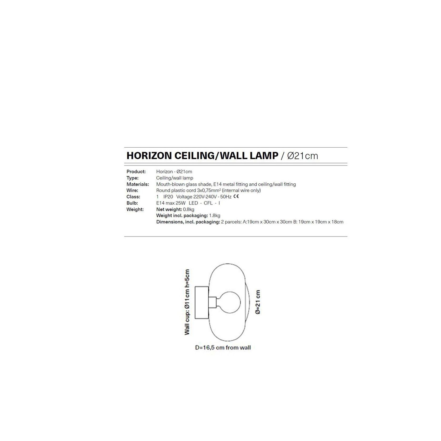 Horizon 21 | Ceiling/Wall Light gallery detail image