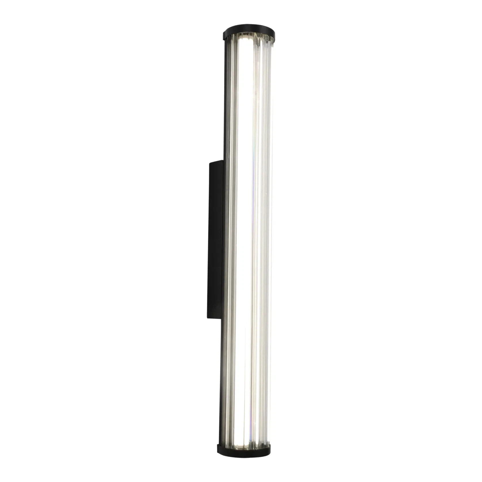 Junco IP65 Fluted Hand-Blown Glass LED Batten Light gallery detail image