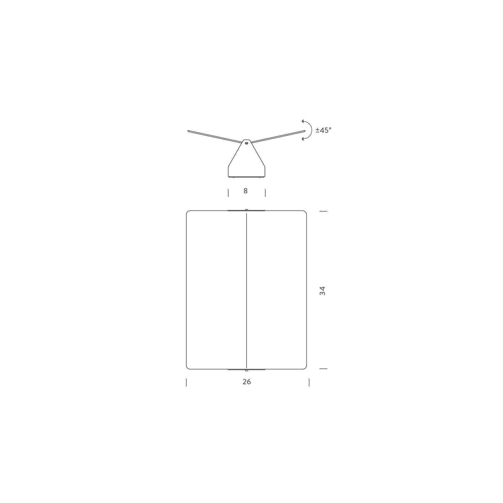 Applique à Volet Pivotant Plié Wall Light gallery detail image