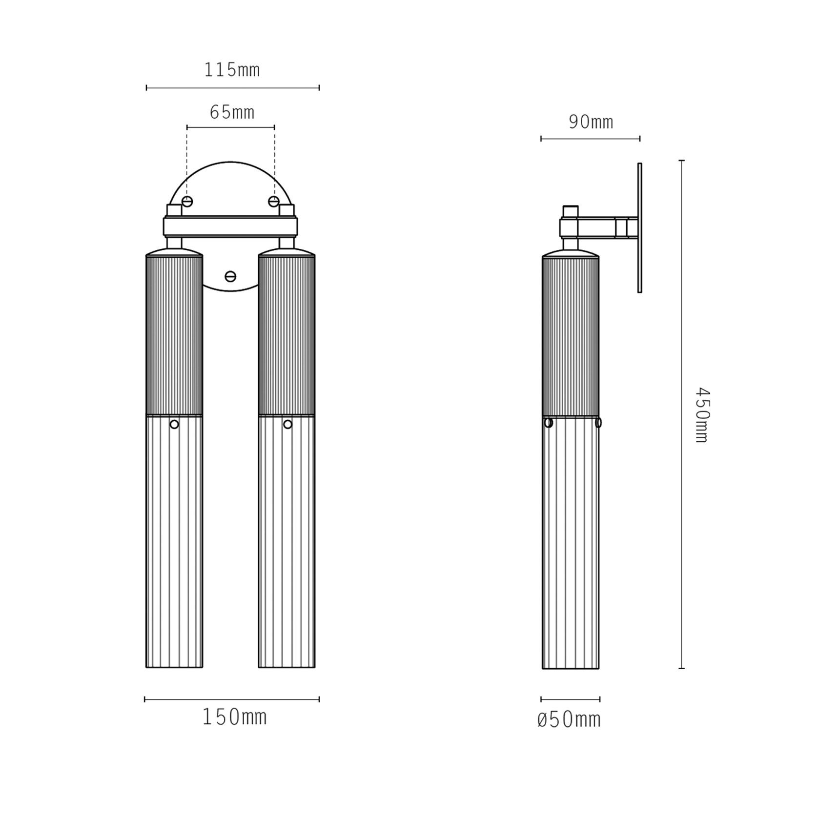 Flume Double Wall Light gallery detail image