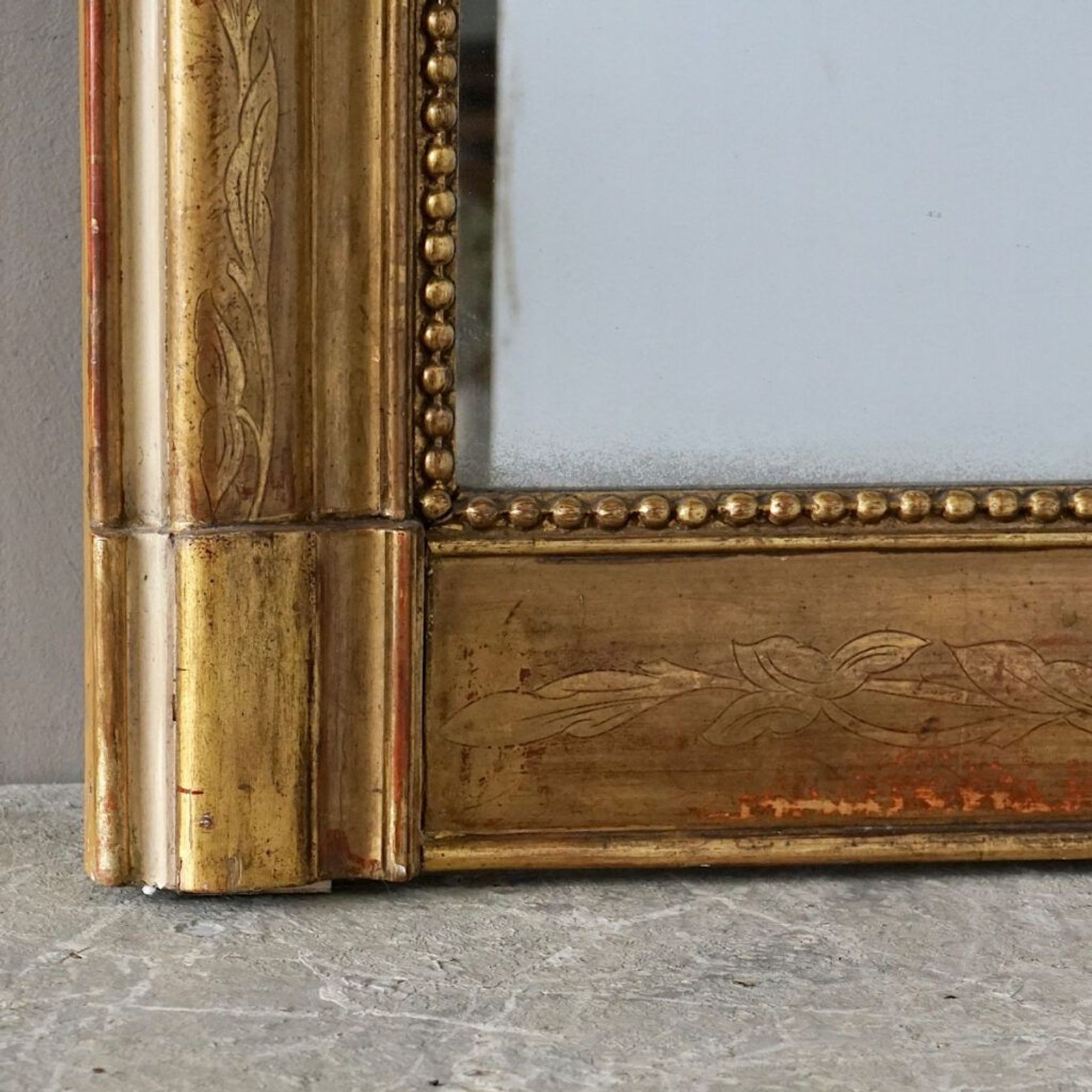 French Louis Philippe Gilded Mirror gallery detail image