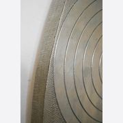 French Mid-Century Round Silver Mirror gallery detail image