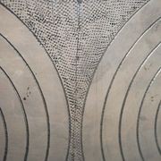 French Mid-Century Round Silver Mirror gallery detail image