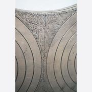 French Mid-Century Round Silver Mirror gallery detail image