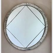 Round Painted French Mirror gallery detail image