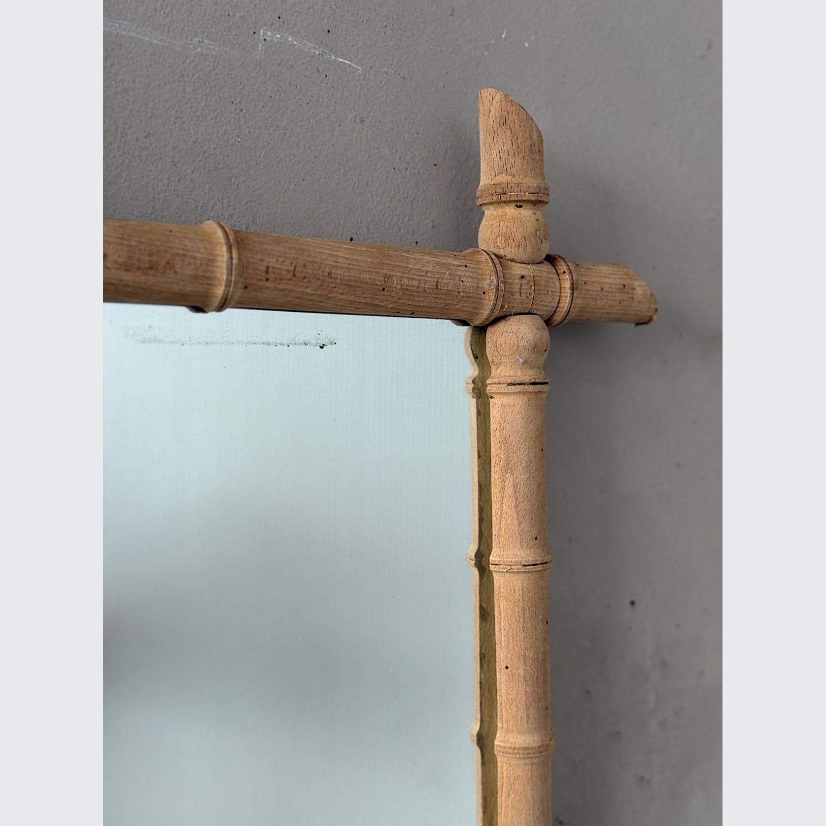 French Faux-Bamboo Mirror gallery detail image