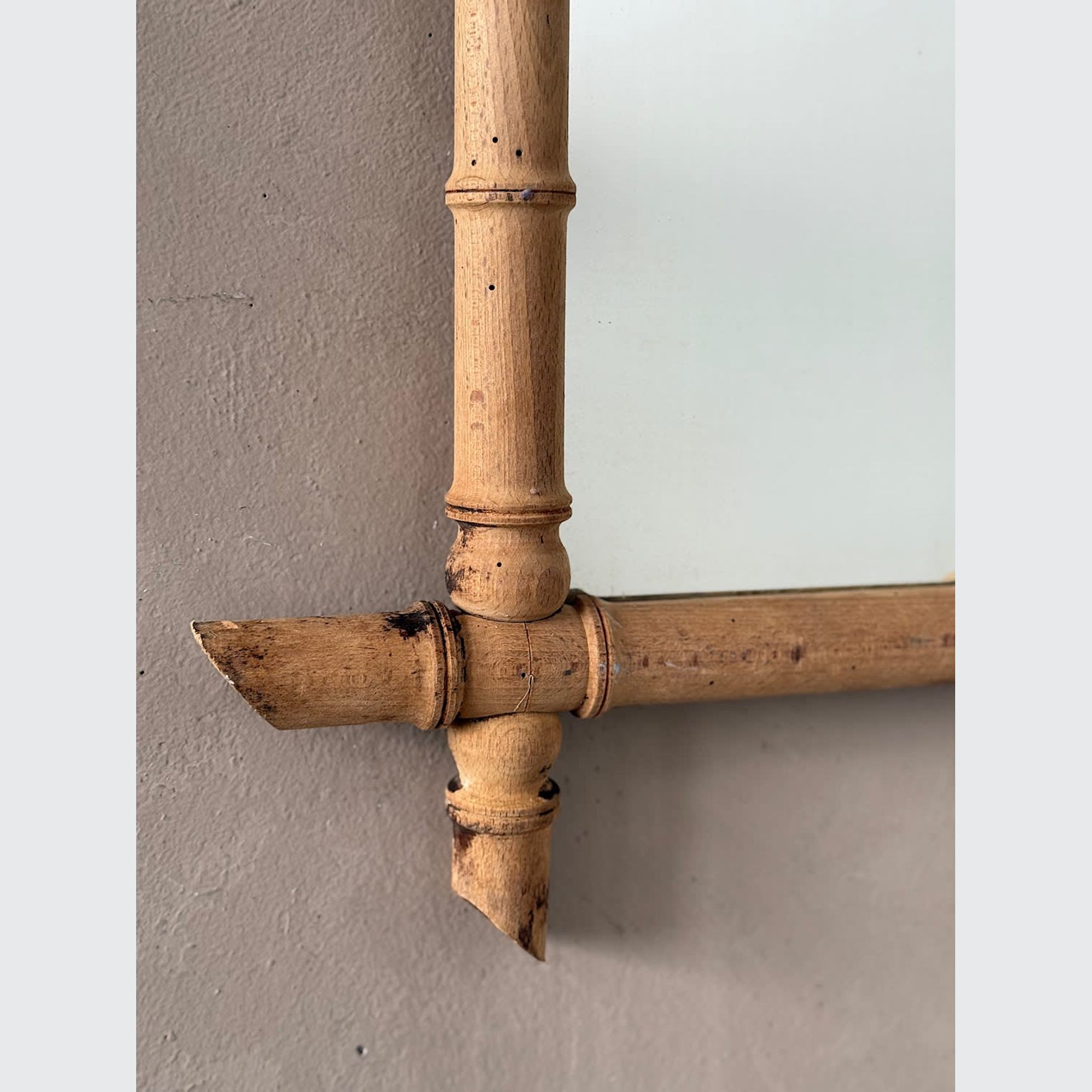 French Faux-Bamboo Mirror gallery detail image