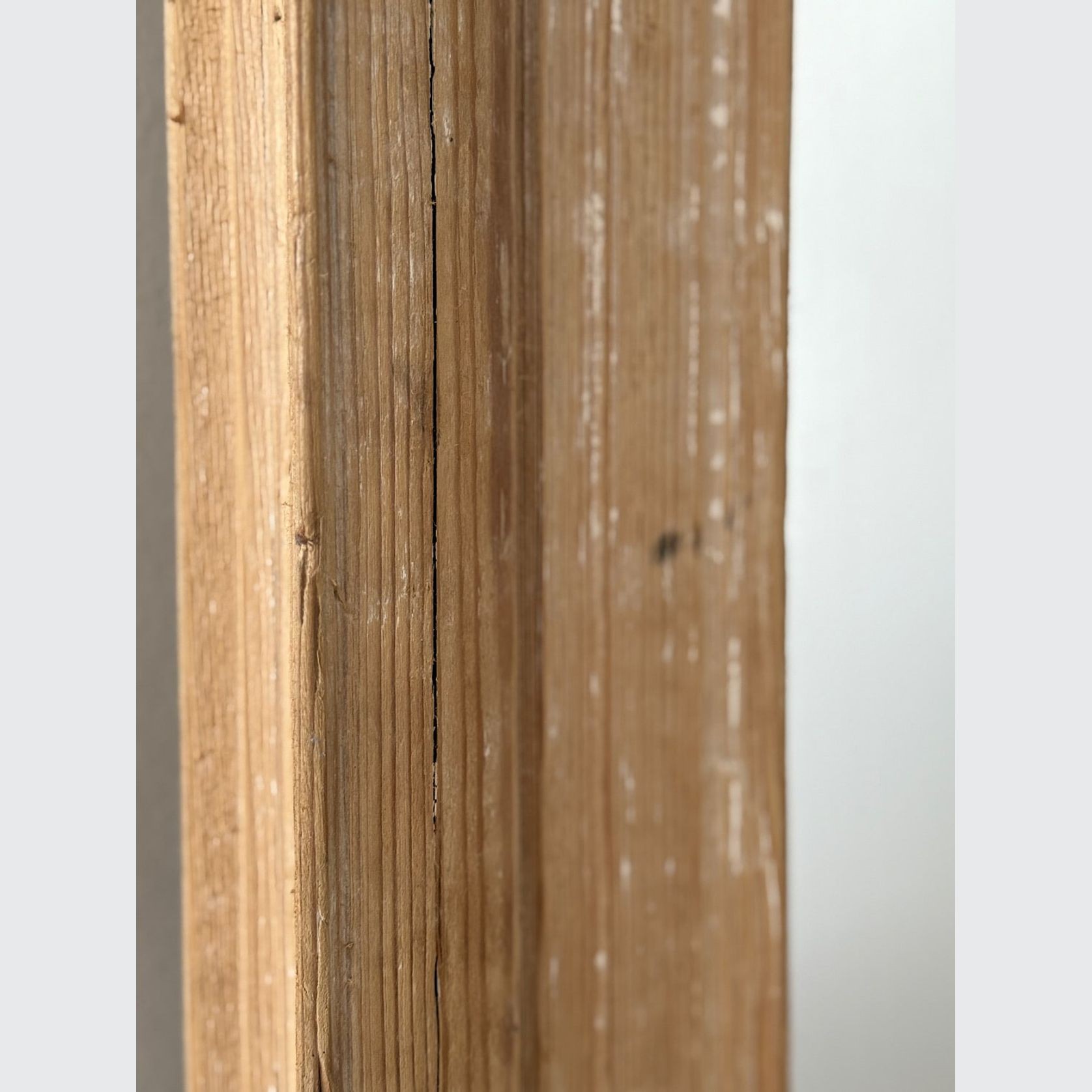 Antique French Mirror in Weathered Pine gallery detail image