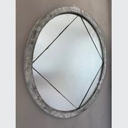 Round Painted French Mirror gallery detail image
