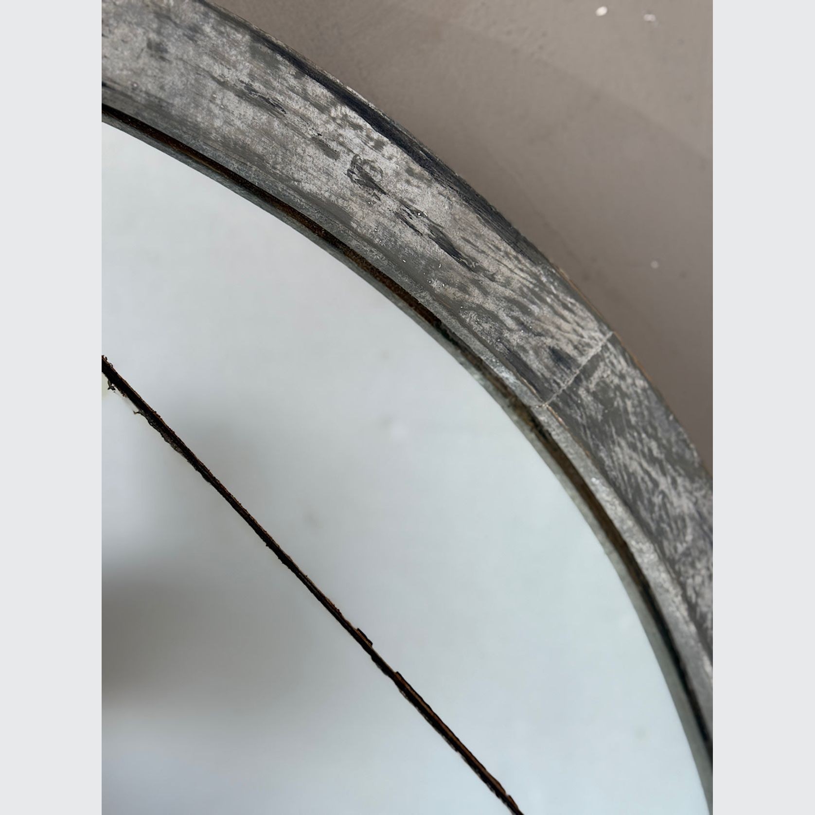 Round Painted French Mirror gallery detail image