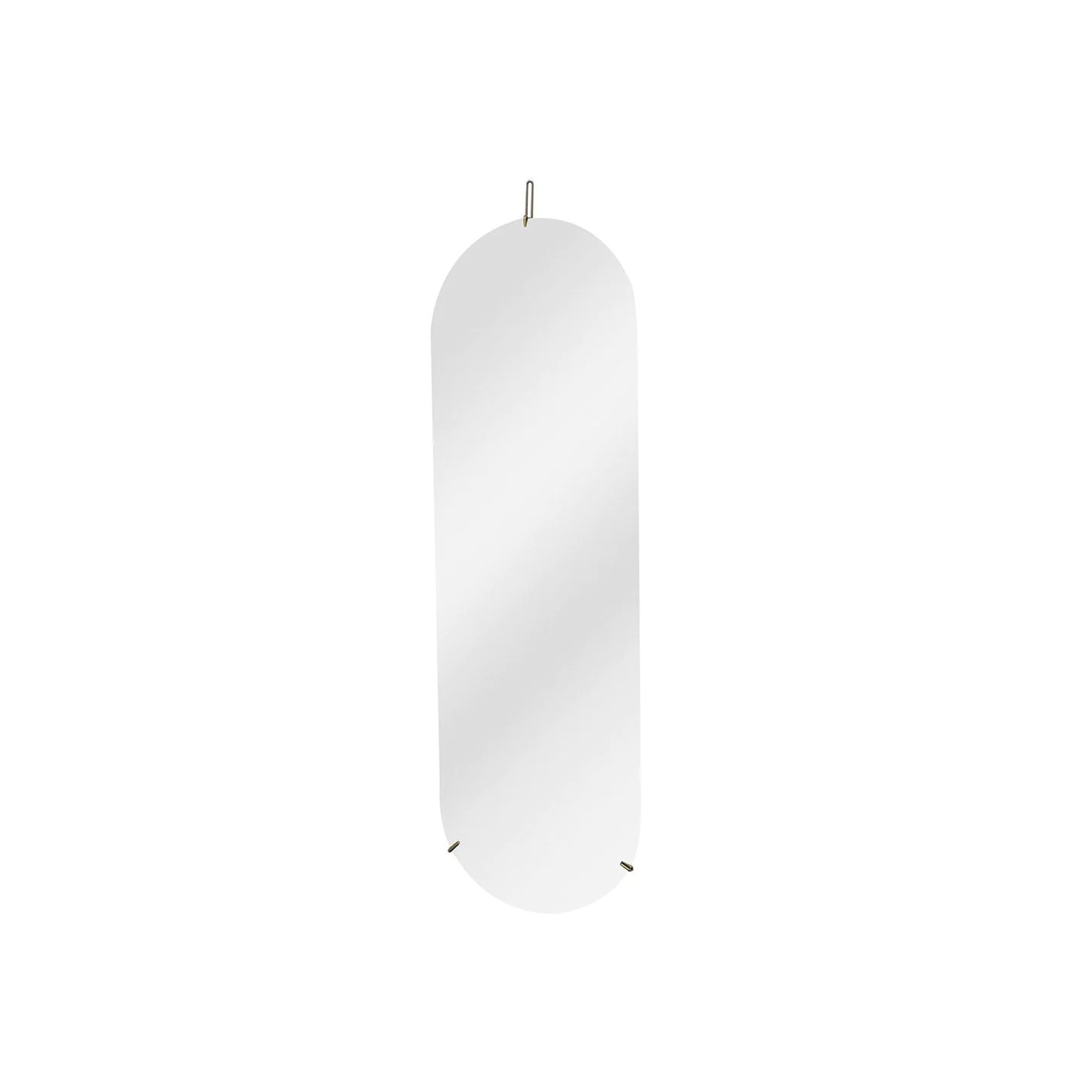 Frameless Dress Mirror With Gold Hooks gallery detail image