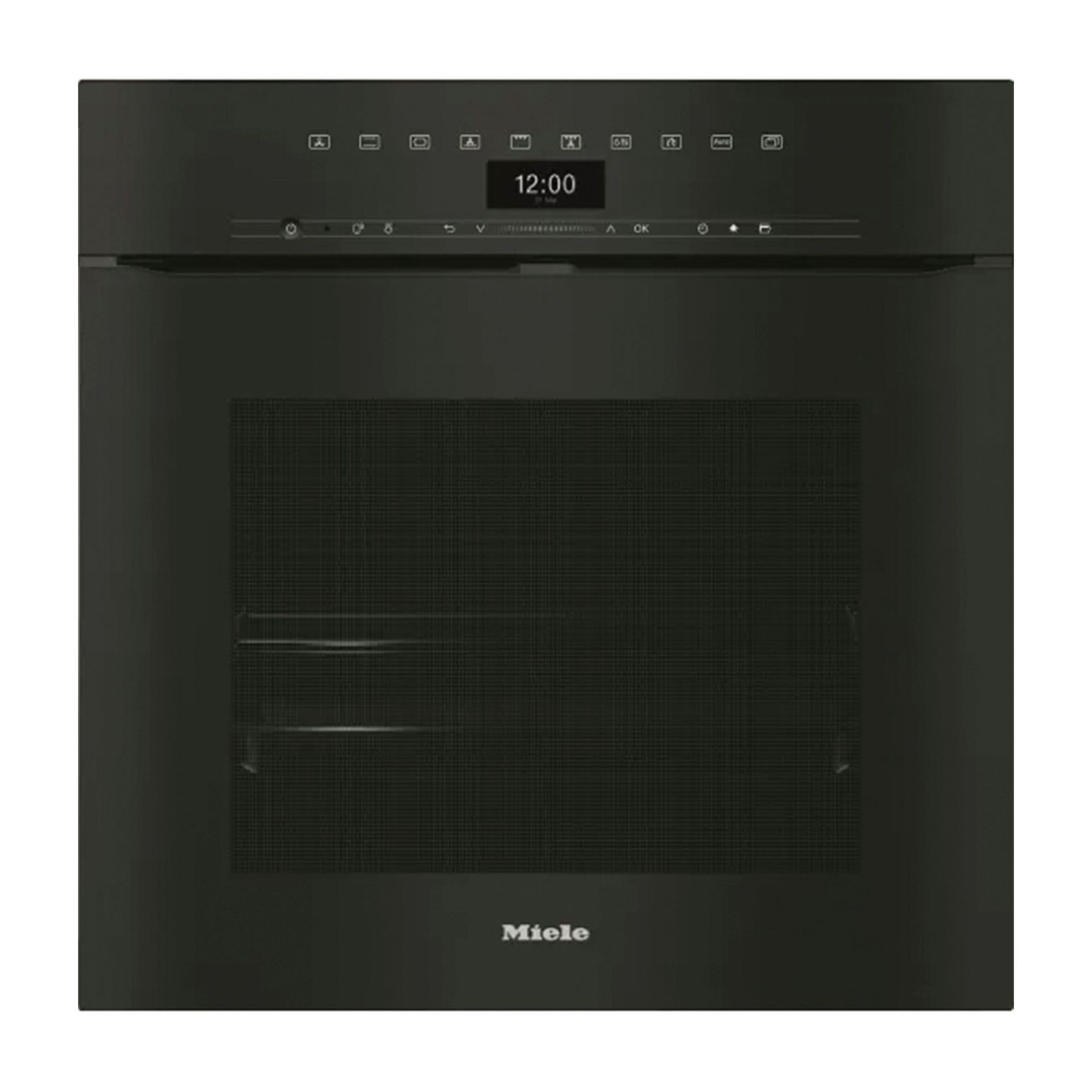 Miele 60cm Handleless Built-In Pyrolytic Electric Oven - Obsidian Black gallery detail image