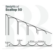 BendyWood Scallop 50 Black Walnut - Wall Panel gallery detail image