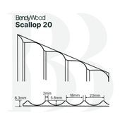 BendyWood Scallop 20 Primed - Wall Panel gallery detail image