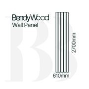 BendyWood Scallop 50 Black Walnut - Wall Panel gallery detail image