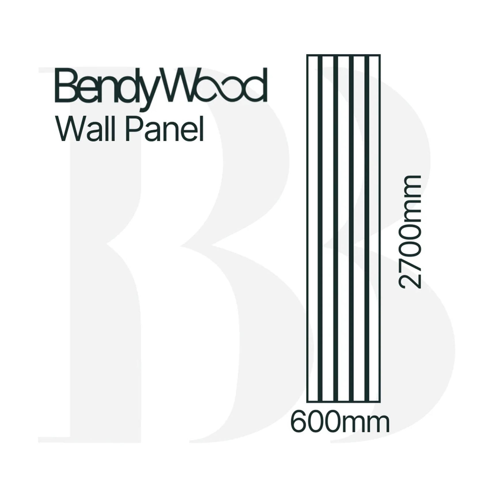 BendyWood Scallop 20 Primed - Wall Panel gallery detail image