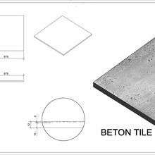 Roctex Beton Tile - Concrete Texture Wall Panel gallery detail image