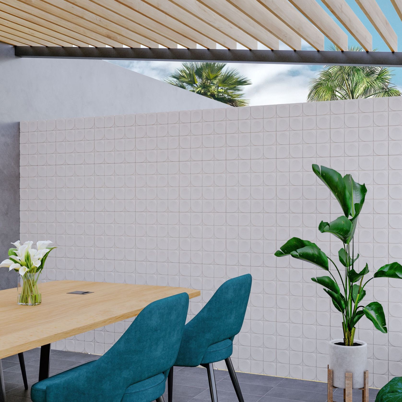 Roctex Lunar Tile 3D Wall Panel gallery detail image