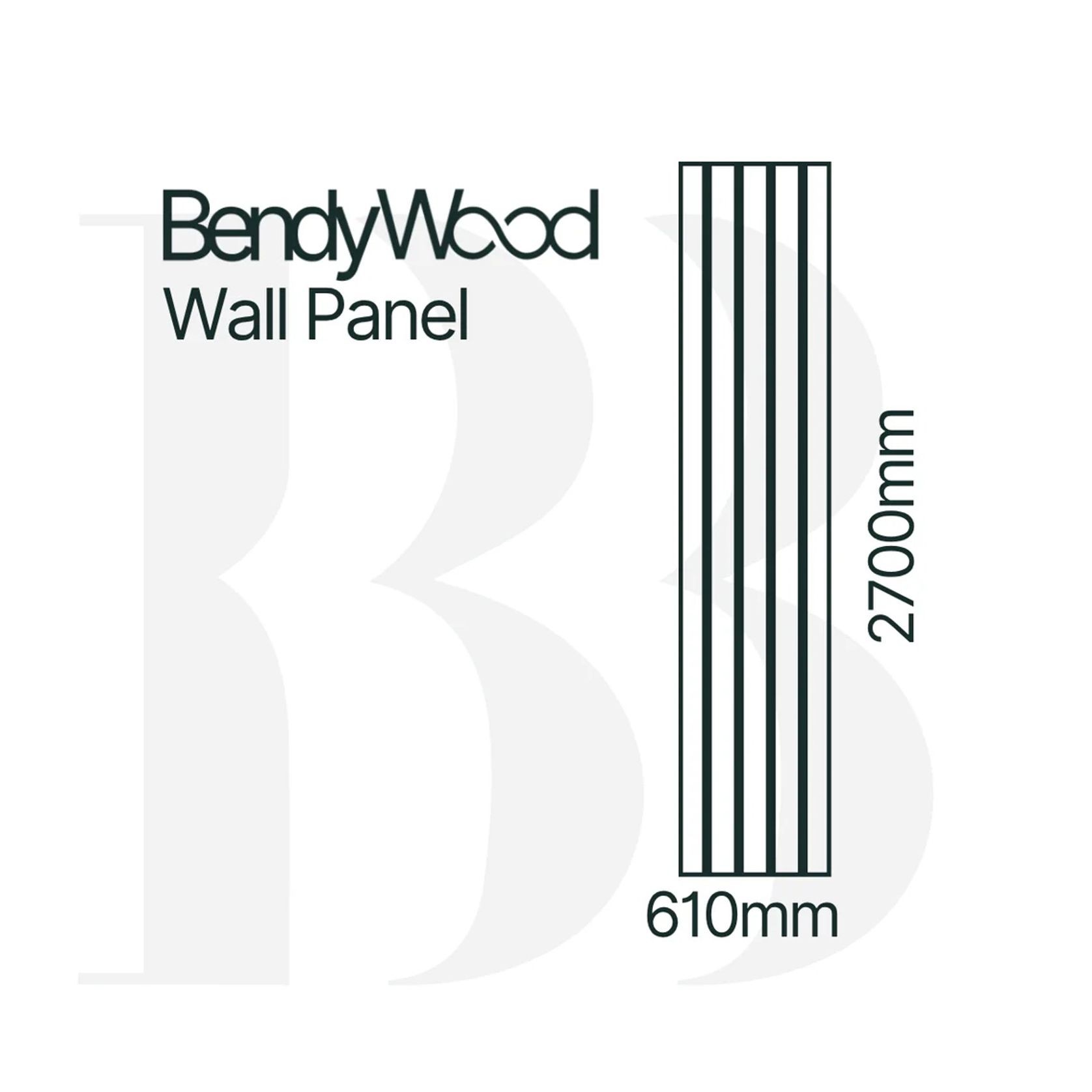 BendyWood Scallop 30 Primed - Wall Panel gallery detail image